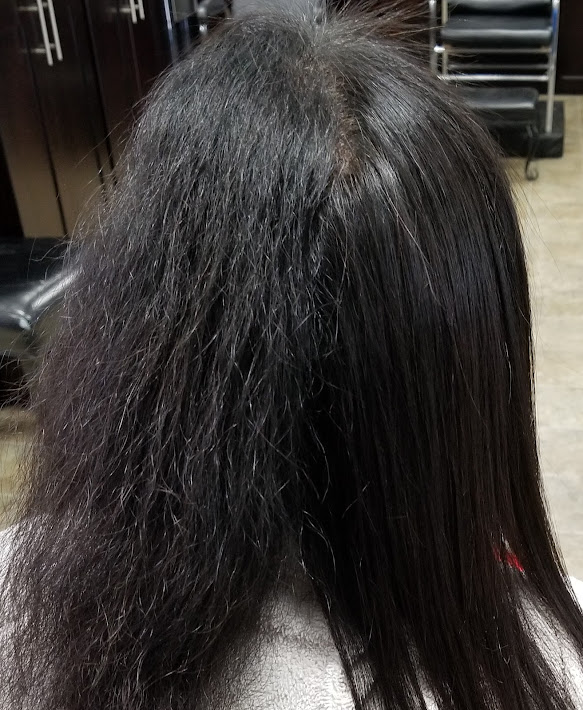 Hair color technique in progress at Art Palis Hair Studio